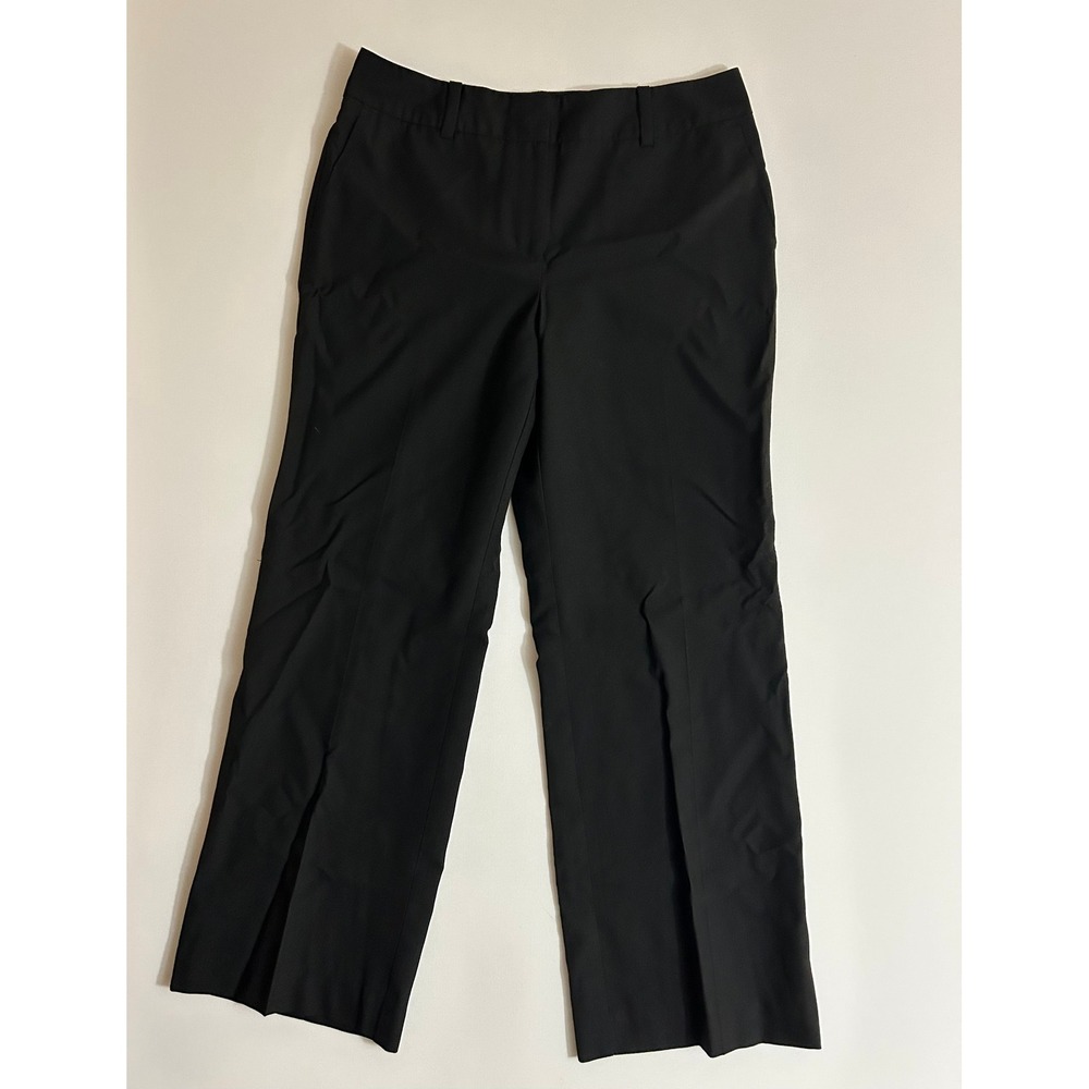 Annโ Taylor Curvy Fit Straight Leg Trousers Black Size 6 Workwear Dress Pants
